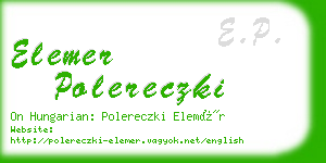 elemer polereczki business card